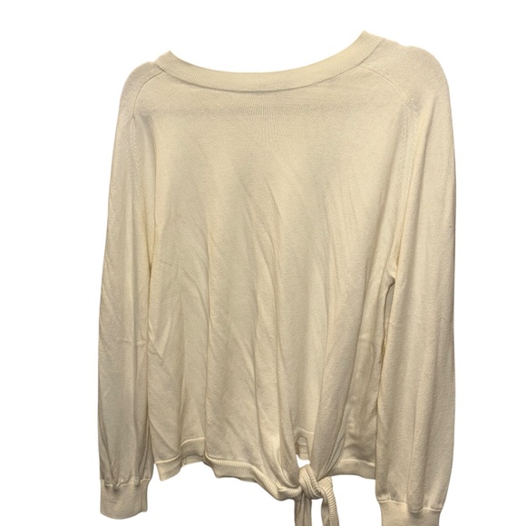 vince. white tie front crew neck sweater COZY FALL S - Picture 1 of 4